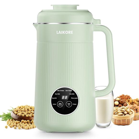 Nut Milk Maker Machine 40oz – Almond Oat Soy, Auto Clean & Delay Start